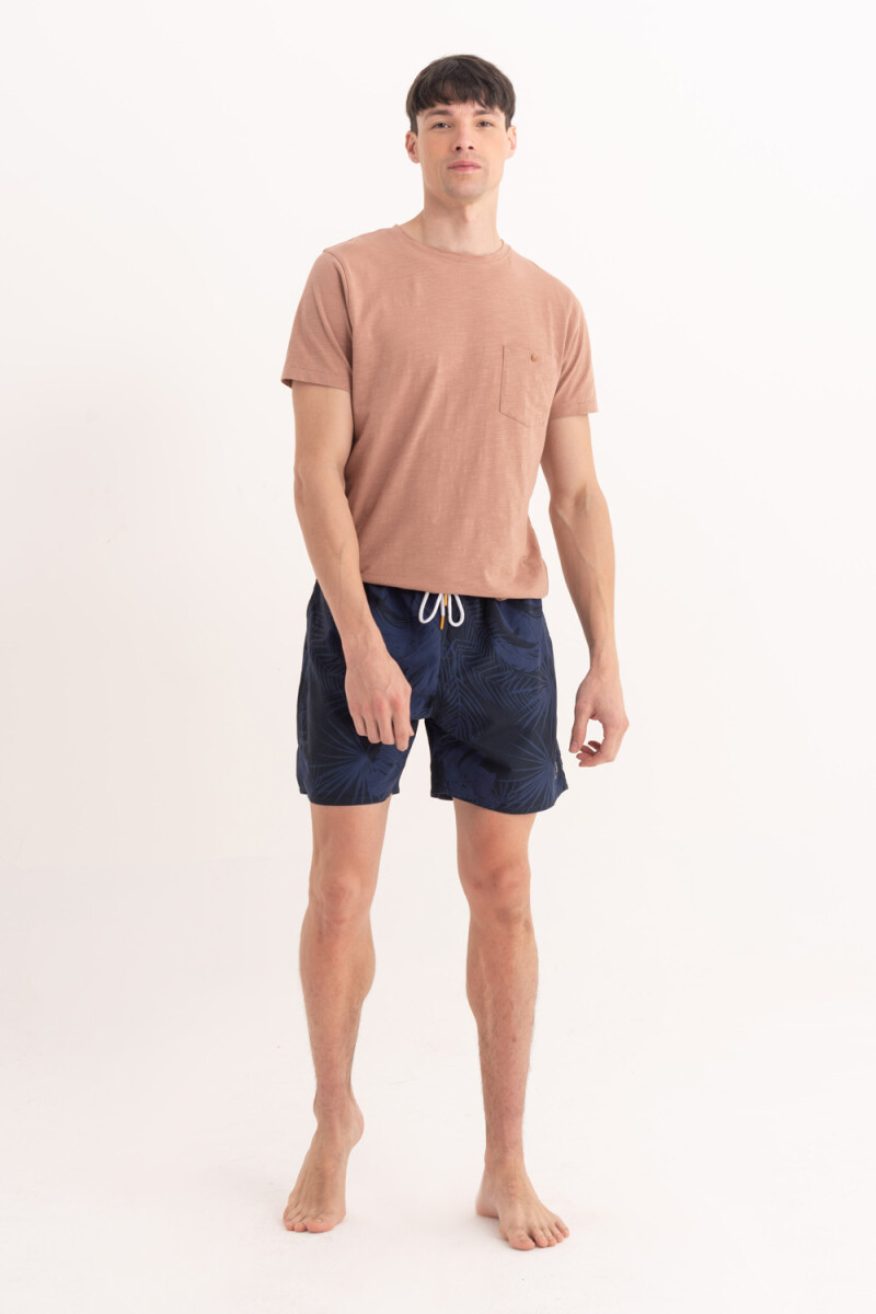 Short de baño estampado - Tropical Azul 