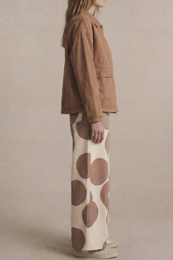 Sobrecamisa Algodón Bordada Mocha