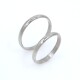 Par de alianzas bombé clásico oro 18k blanco 2,5 mm Par de alianzas bombé clásico oro 18k blanco 2,5 mm
