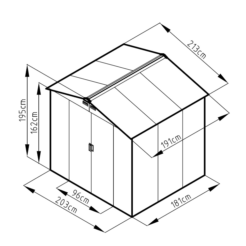 CASITA DE JARDÍN GRIS METAL ARCHER B