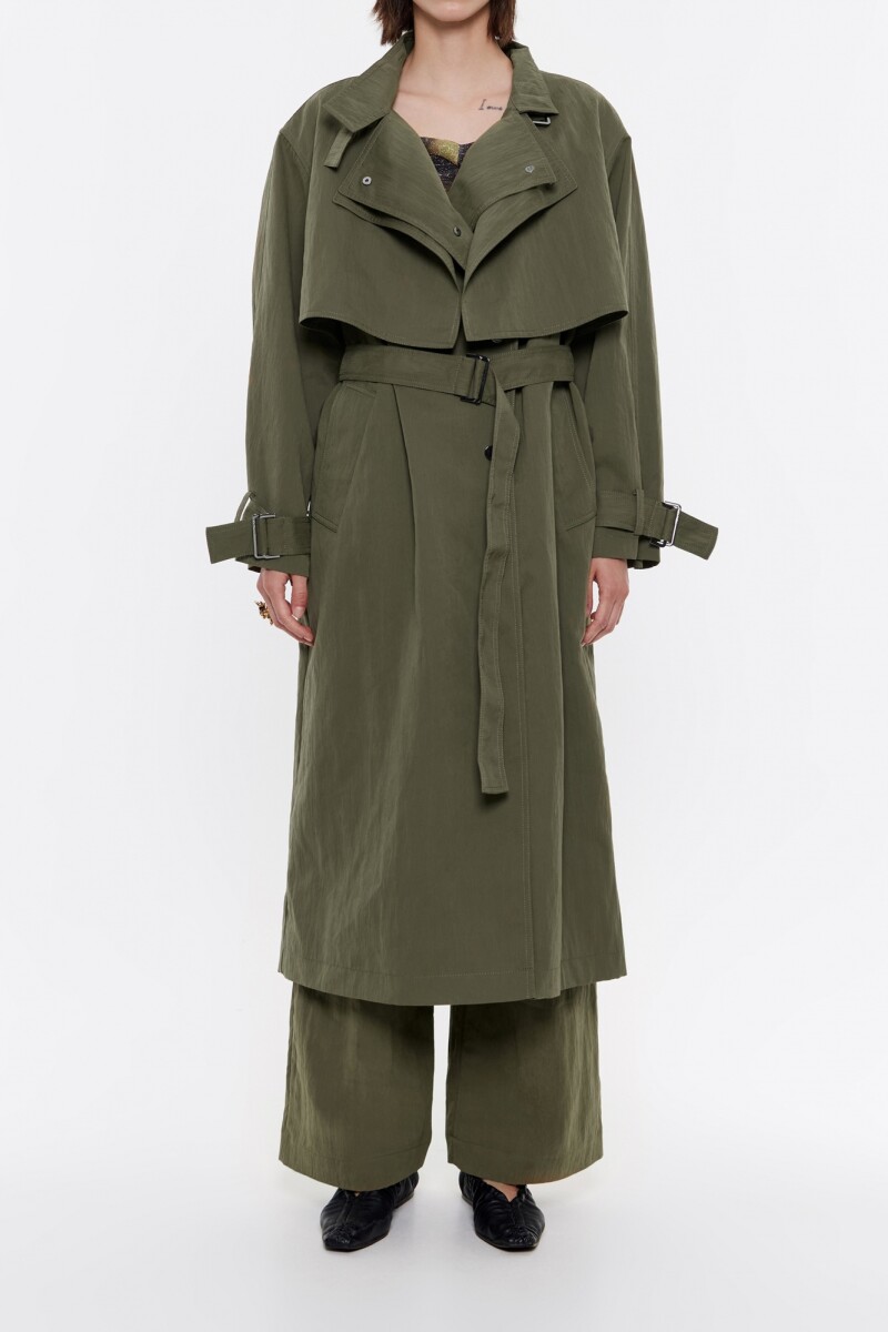 GABARDINA CRUZADA MAXILARGA Kaki