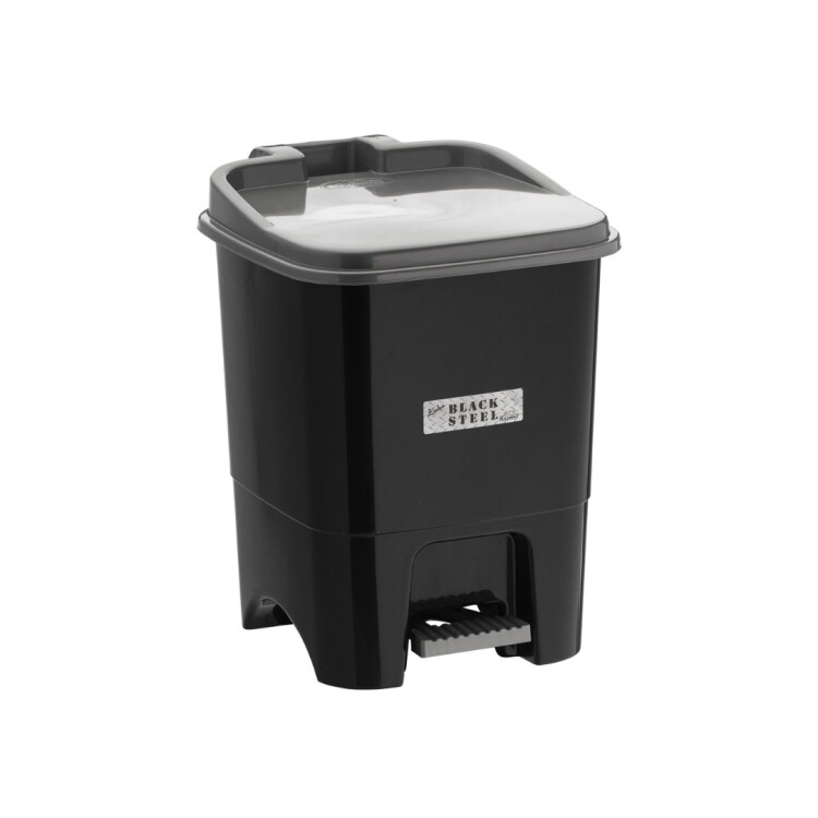 PAPELERA CON PEDAL BLACK STEEL 15 LITROS PAPELERA CON PEDAL BLACK STEEL 15 LITROS