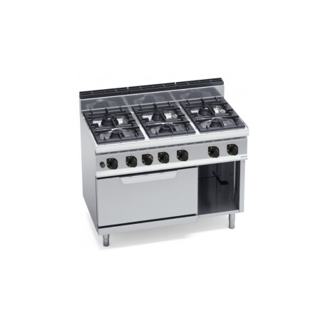 Cocina de 6 Fuegos con Horno a Gas/Supergas GN 2/1 Cocina de 6 Fuegos con Horno a Gas/Supergas GN 2/1