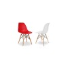 Juego de Comedor Eames Mesa rectangular 120x80 + 6 Sillas Blanco
