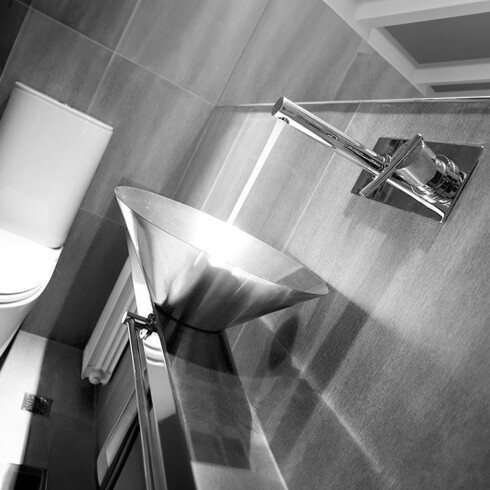 Griferia De Lavatorio De Pared Monocomando Cromo Fv 000