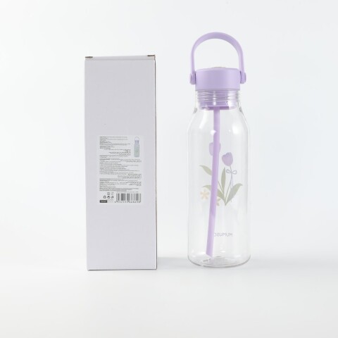BOTELLA PLÁSTICA FLORAL CON ASA (1000 ML / VIOLETA) BOTELLA PLÁSTICA FLORAL CON ASA (1000 ML / VIOLETA)