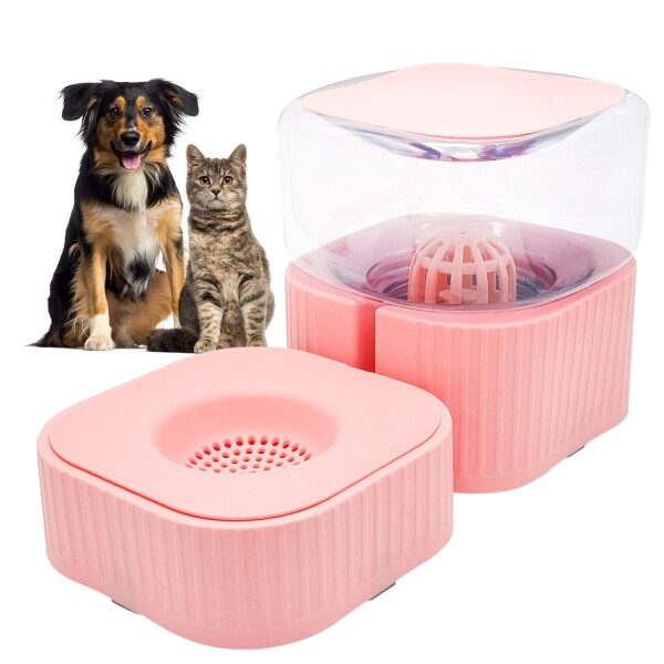 Bebedero Automático Dispenser De Agua Plato Mascotas 1,8 L Variante Color Rosa