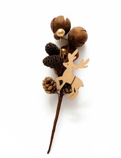 RAMA RUSTICA CON DIJES Y PIÑAS 24 CM. RAMA RUSTICA CON DIJES Y PIÑAS 24 CM.