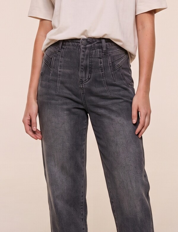 Jean Crop Wide Leg NEGRO