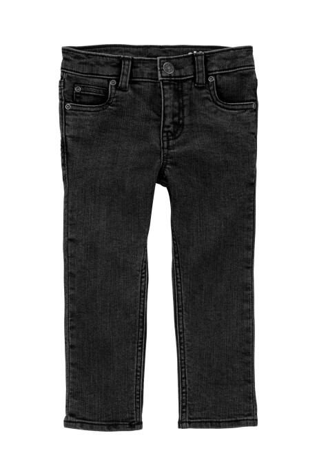 Pantalón de jean clásico color negro 0