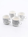 TAZAS BLACK AND WHITE SET X 4 ESTAMPADO 1