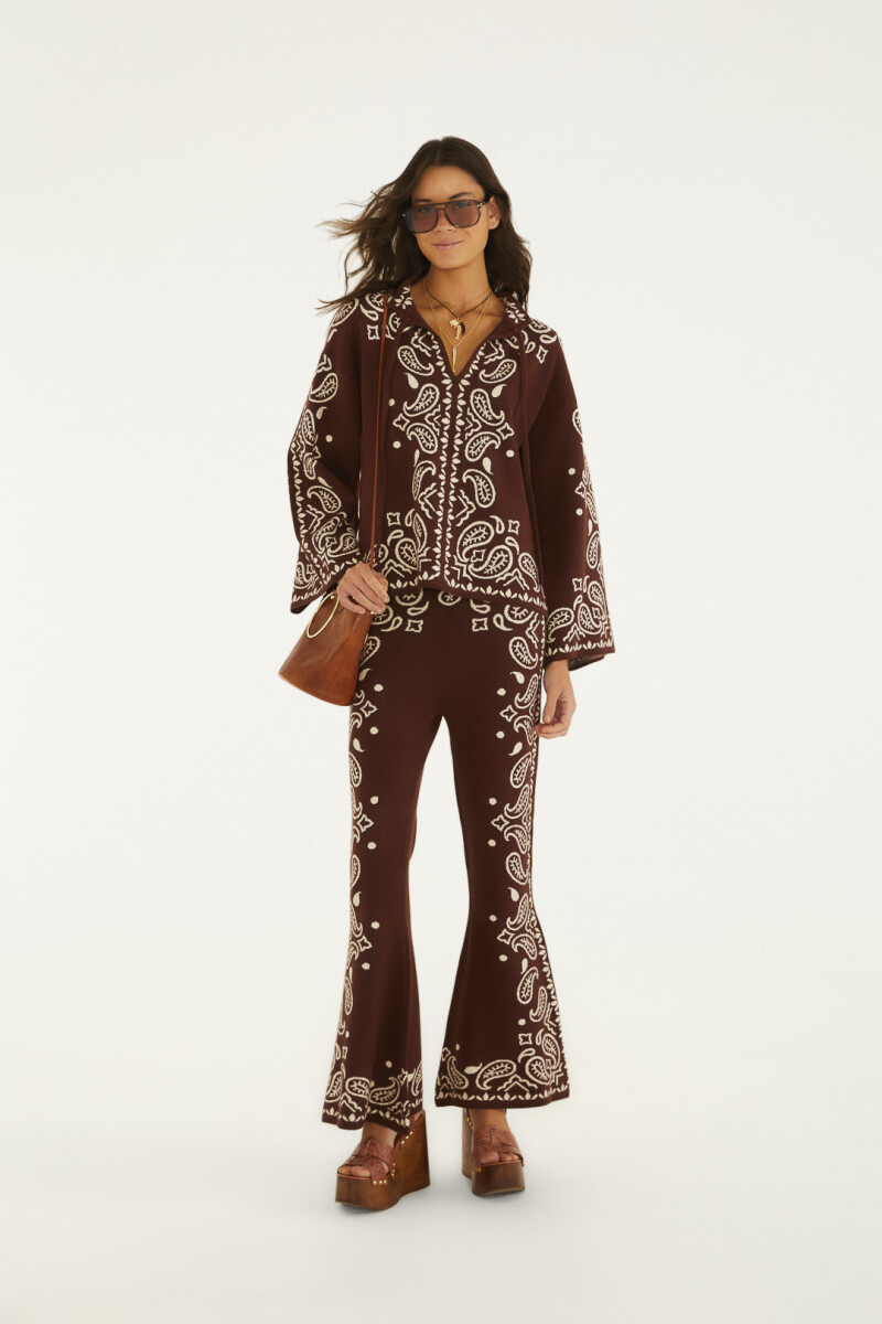 PANTALON OXFORD TEJIDO Marron