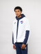 Campera De Polar Explor Nacional Hombre Blanco, Azul Marino