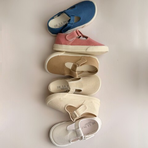 Guillermina De Lona Canvas Toddler Lisas Del 22 Al 26 Azul