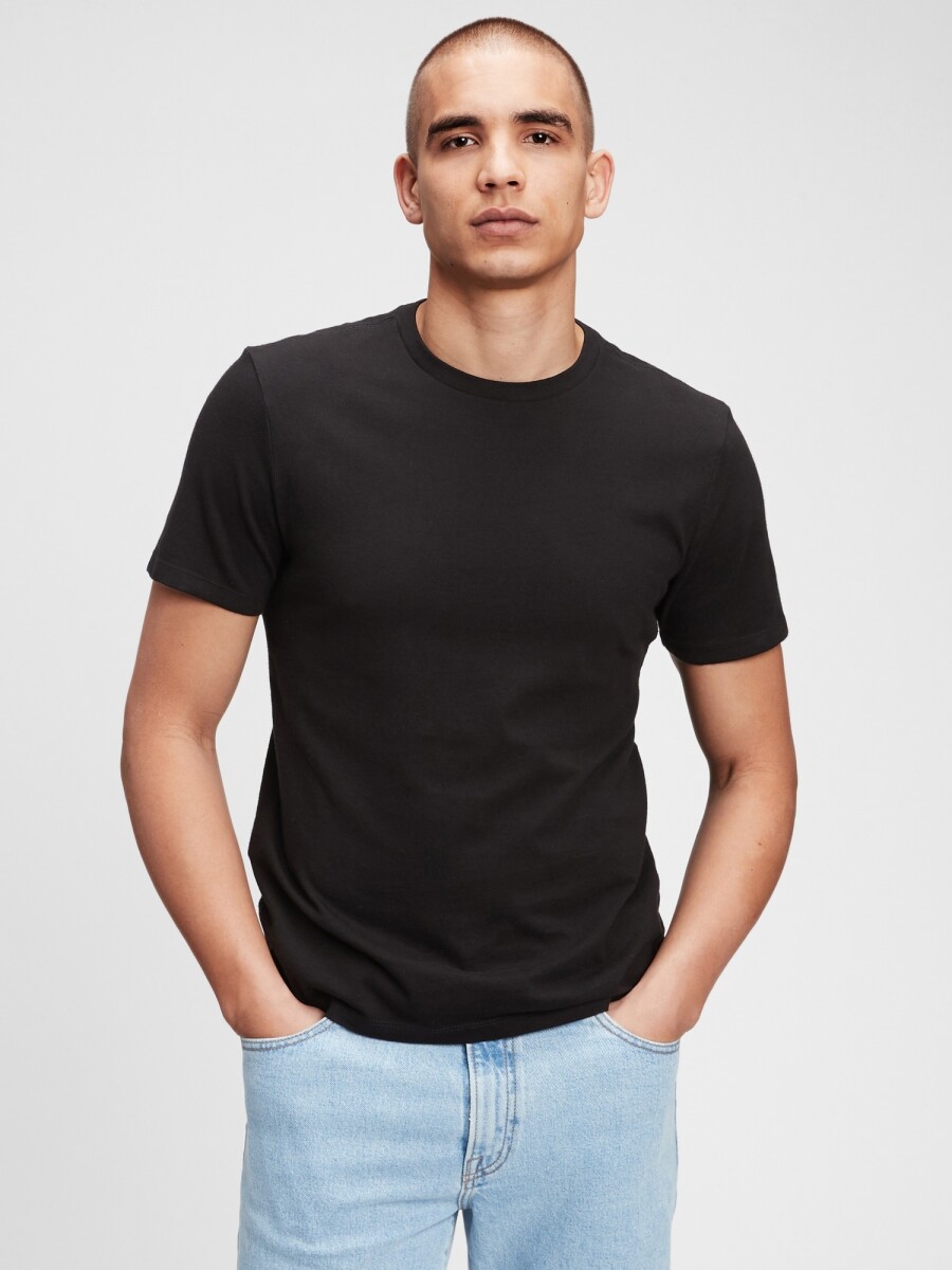 Remera Básica Cuello Redondo Hombre - True Black V2 2 