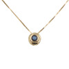 Colgante Zafiro doble virola con cadena de oro amarillo 18k Colgante Zafiro doble virola con cadena de oro amarillo 18k