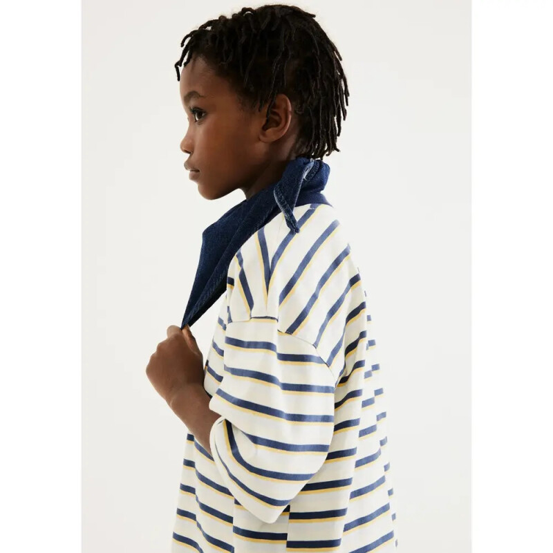 CAMISETA MM MASC AZUL CARIBE/CHUMBO/BLANCO