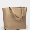 Shopper Vera en cuero graneado Vison