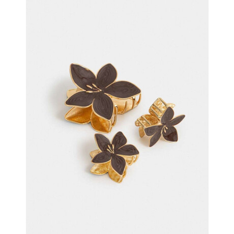 Set De Broches Combinacion Bicolor