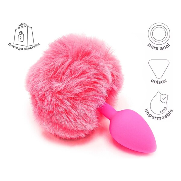 Plug Anal Pompon Conejita Consolador Estimulador Talle L Color Variante Rosa