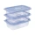 Pack x 3 Recipientes Rectangulares POP 1.2 L - AZUL