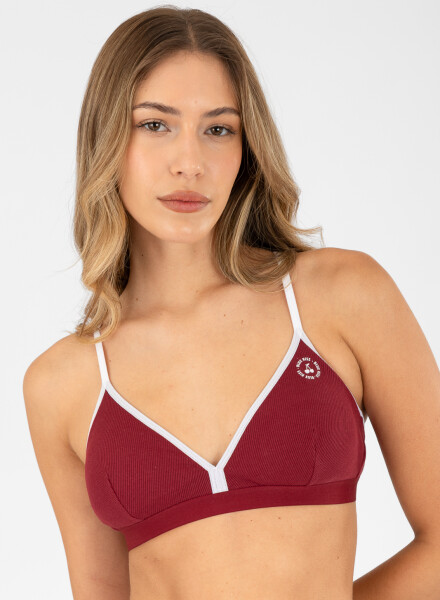Top triangulo sole Bordeaux