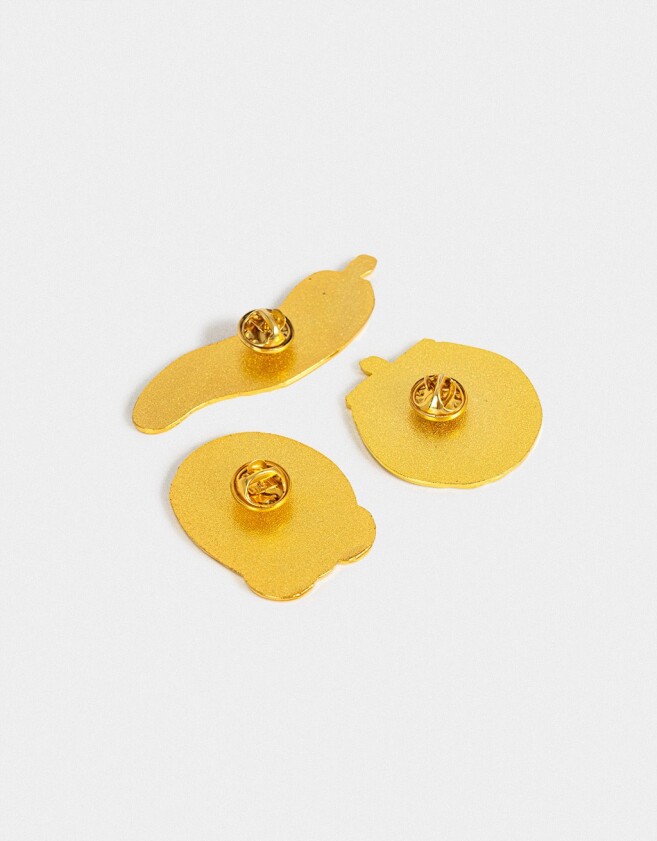 Pin Esmaltado Set De Pines Metálicos "i Olive You" - Combinacion Multicolor