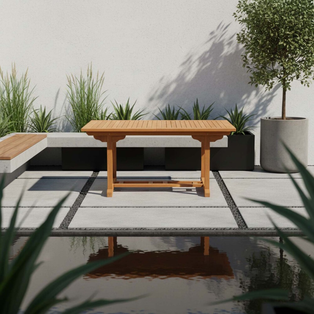 MESA MADERA NATURAL-BEIGE EXTENSIBLE TRIBECA