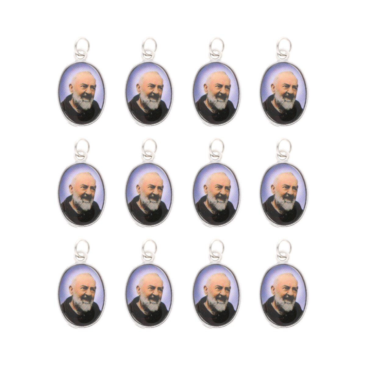 MEDALLAS DE SANTOS 2CM X20 UNIDADES - Gp121/padre Pio 