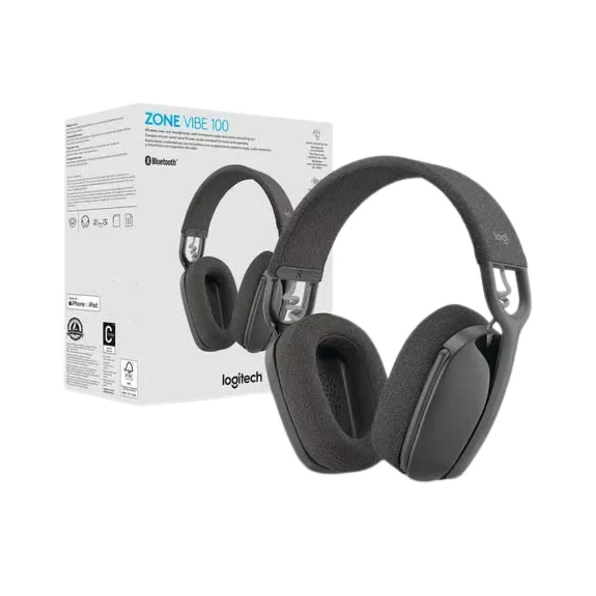 Auriculares Logitech Zone Vibe 100 Graphite 
