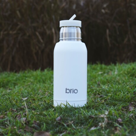 Termo Acero Inox 750 Ml brio Con Pico Cebador Blanco