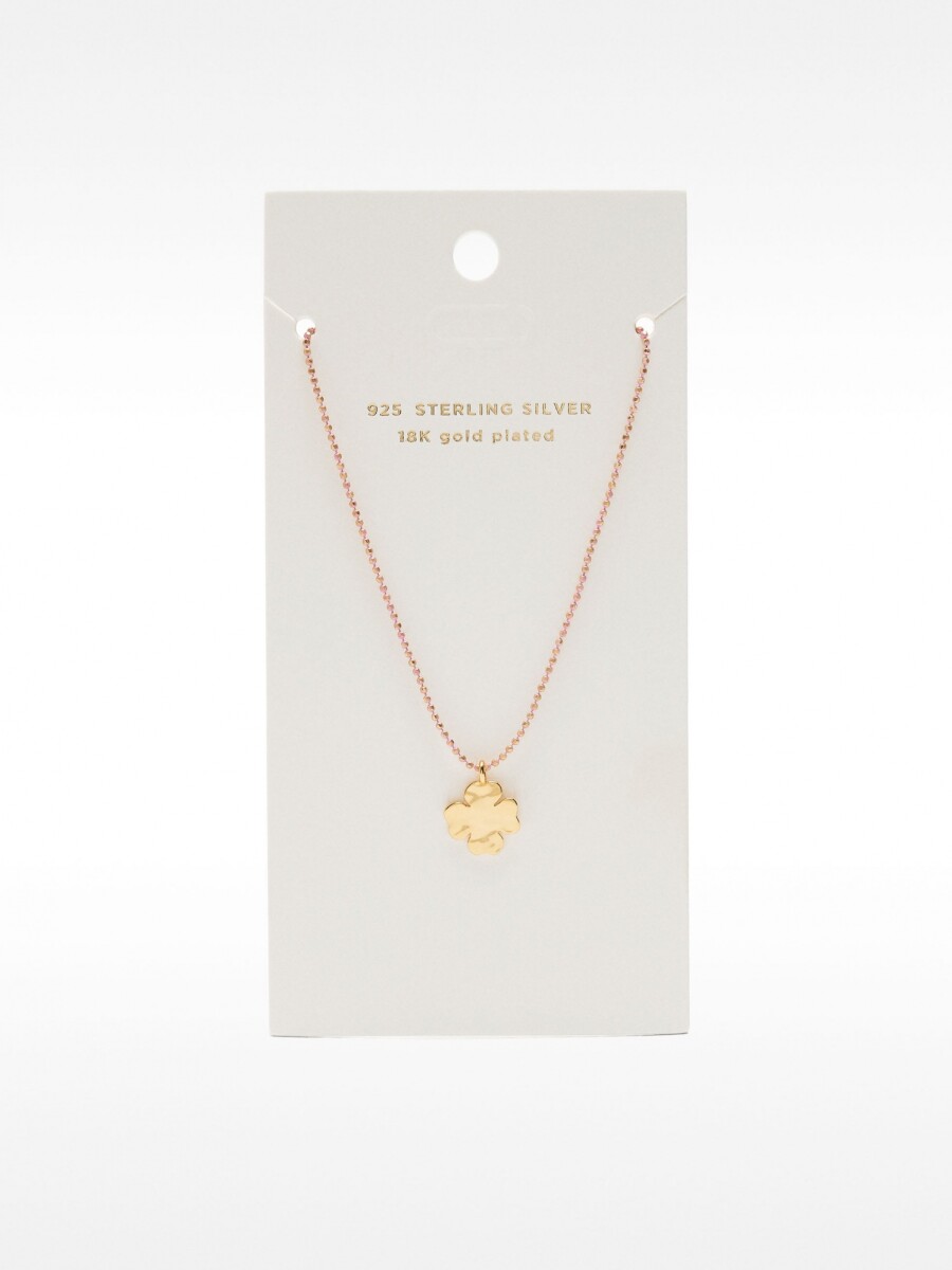 Collar De Trébol Esmaltado - Plata De Ley 925 rosa
