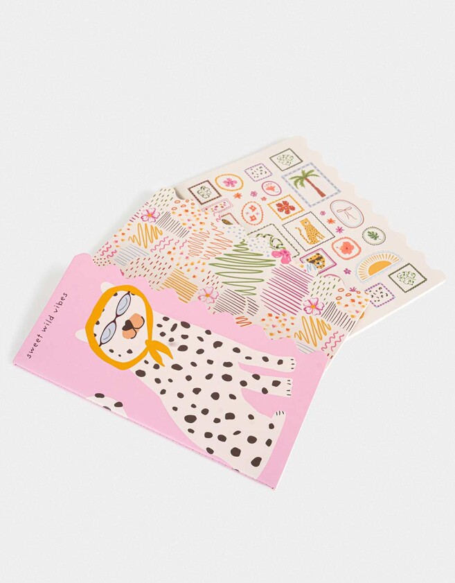 Anotadores Cuadernos y Memos Set De 3 Libretas Con Bordes Ondulados - Combinacion Multicolor