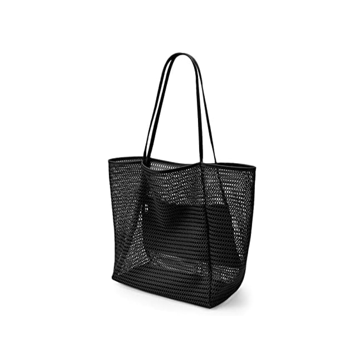 Bolso Calado Para Playa Con Bolsillo - Negro 