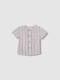 Camisa Bolsillo Rayas Crudo