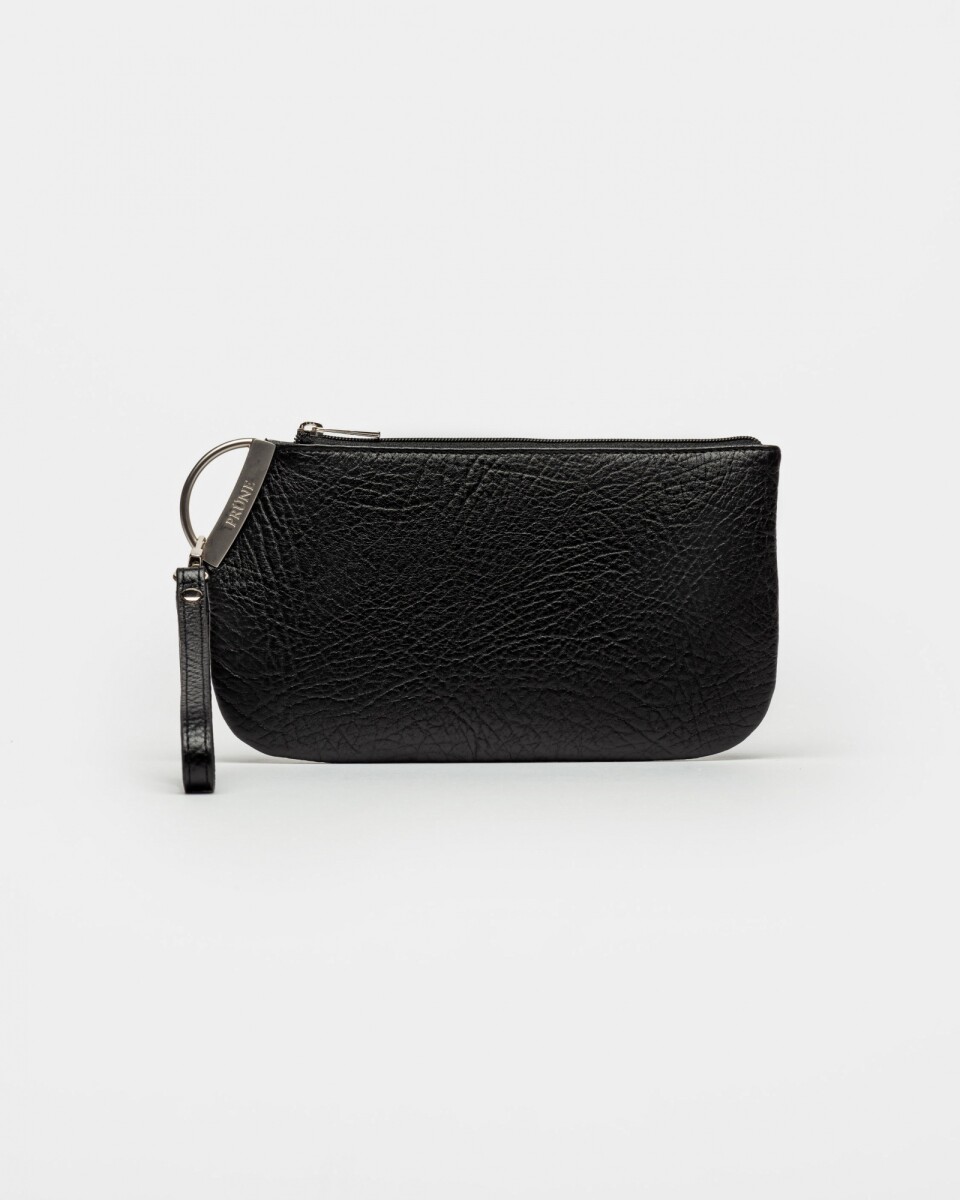 Porta Cosméticos Katy En Cuero Graneado - Negro 