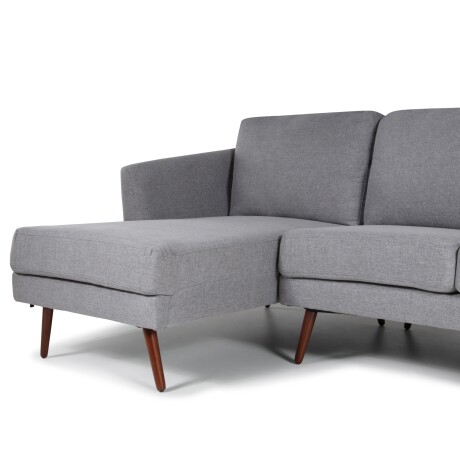 Rinconera Zoe - Tela Rústica - Chaise izquierdo 14002 (Gris oscuro)