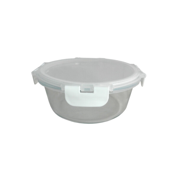 POTE VIDRIO REDONDO 0,950 LT HERMETICO TRANSPARENTE
