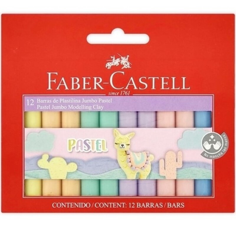 Plasticina Pastel x12 Faber-Castell #Plasticina Faber Castell Pastel X 12