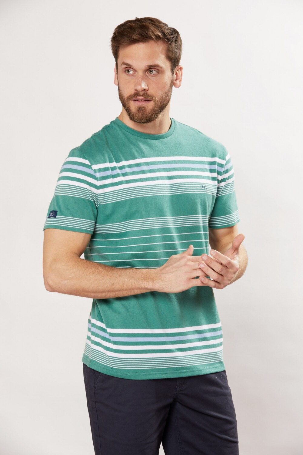 REMERA RAYADA Verde