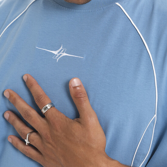 Remera Pulau Glitch Azul