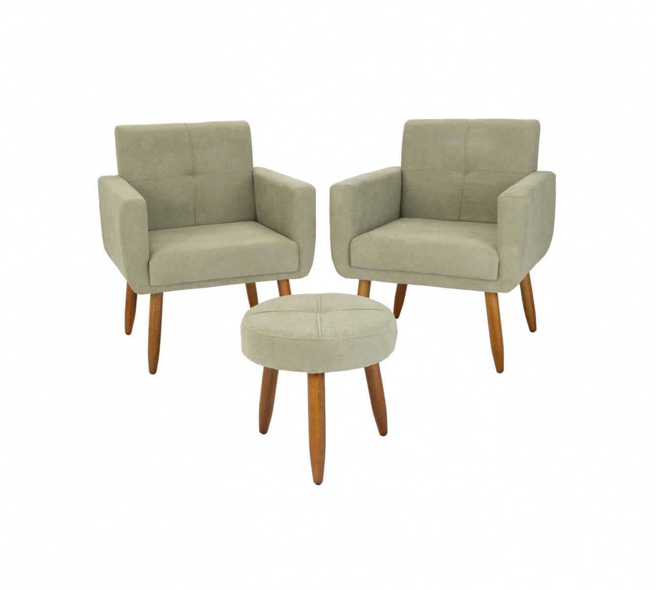 Butaca Havana Moderna x2 + Puff Verde 