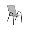 Sillas Textilina y acero mas Mesa de Eucaliptus - Nassau Gris