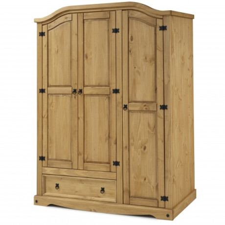 Ropero Estilo Mexicano 3 Puertas 1 Cajón Cera Natural Ropero Estilo Mexicano 3 Puertas 1 Cajón Cera Natural