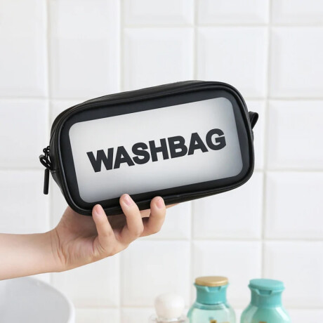 Neceser Transparente Washbag Chico Negro