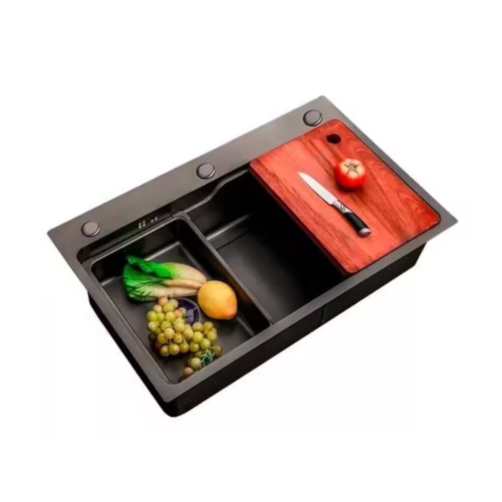 Pileta de cocina DREAM simple grande Negra 75x45x21cm Pileta De Cocina Dream Simple Grande Negra 75x45x21cm