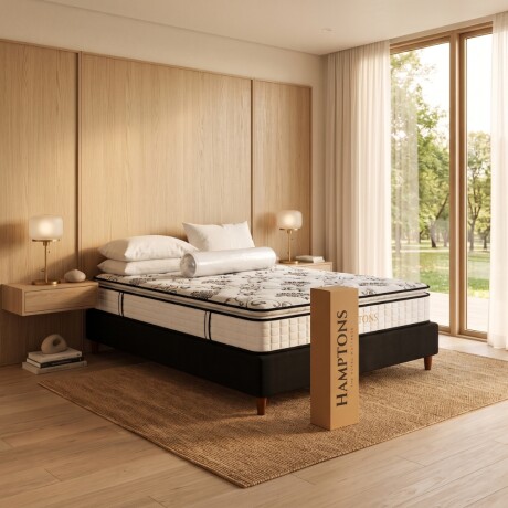 Sommier 2 plazas HAMPTONS Hybrid Bronze Negro