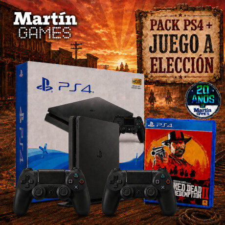 CONSOLA Playstation 4 PS4 SLIM 500GB RECERTIFICADA + RED DEAD REDEMPTION 2 DIGITAL CONSOLA Playstation 4 PS4 SLIM 500GB RECERTIFICADA + RED DEAD REDEMPTION 2 DIGITAL