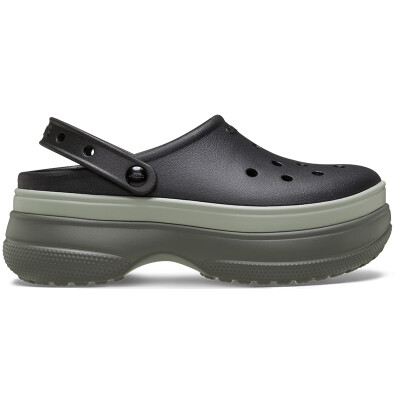 Classic Stacked Clog Negro