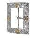 Hebilla de plata y oro rectangular Hebilla de plata y oro rectangular